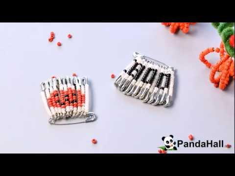 Pandahall Video Tutorial on How to Make Simple DIY Safety Pin Brooch with Seed Beads