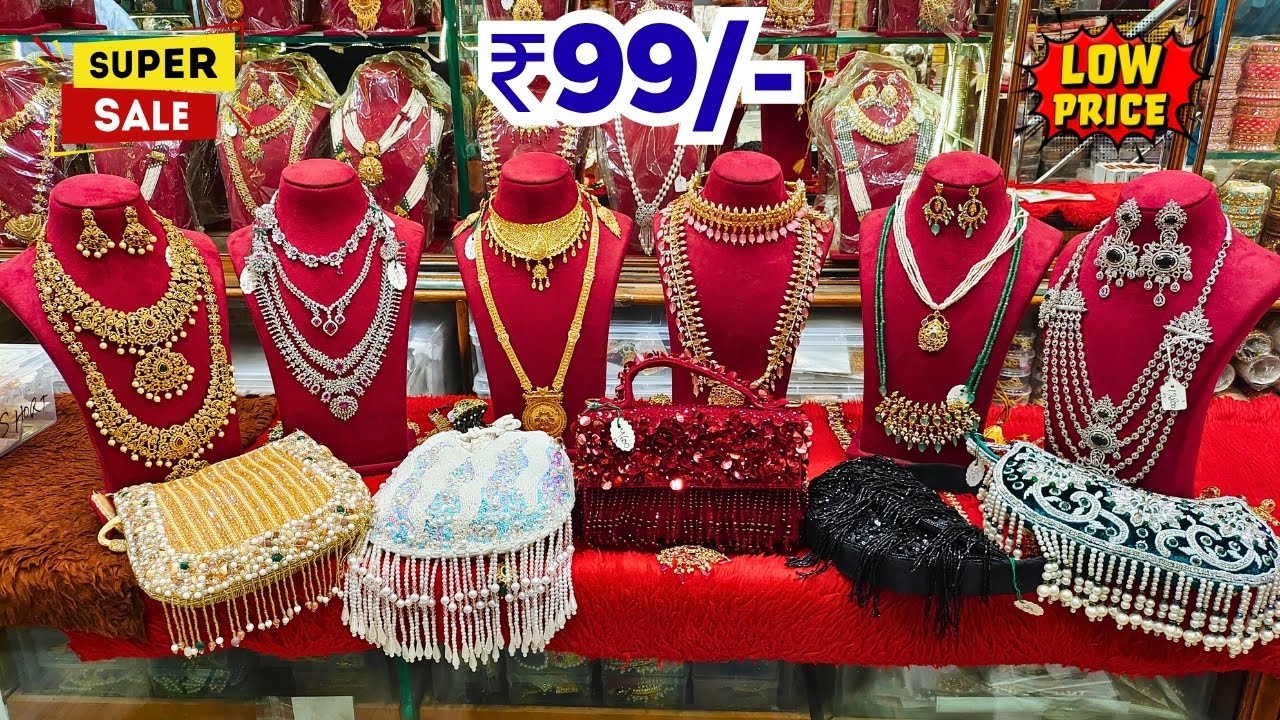 Charminar Wholesale Jewellery Hand Bags| Begum Bazar Market Online Shopping