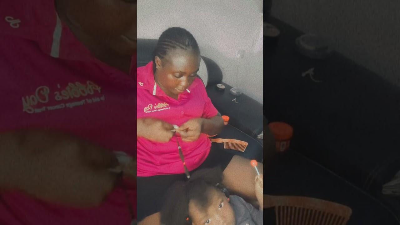 Bubble twist on my kids 4C hair 