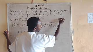 Finding angle between two vectors 