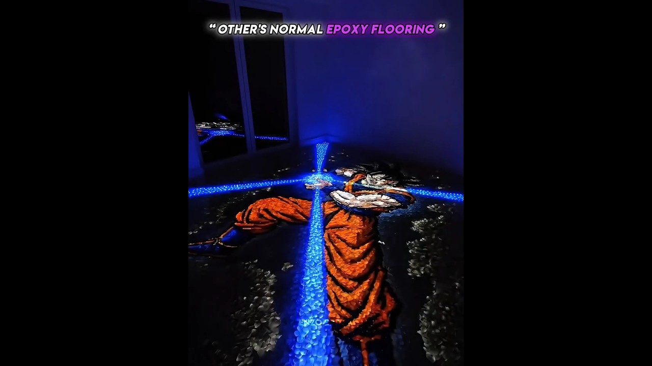other's normal epoxy flooring vs this guy ☠️ 