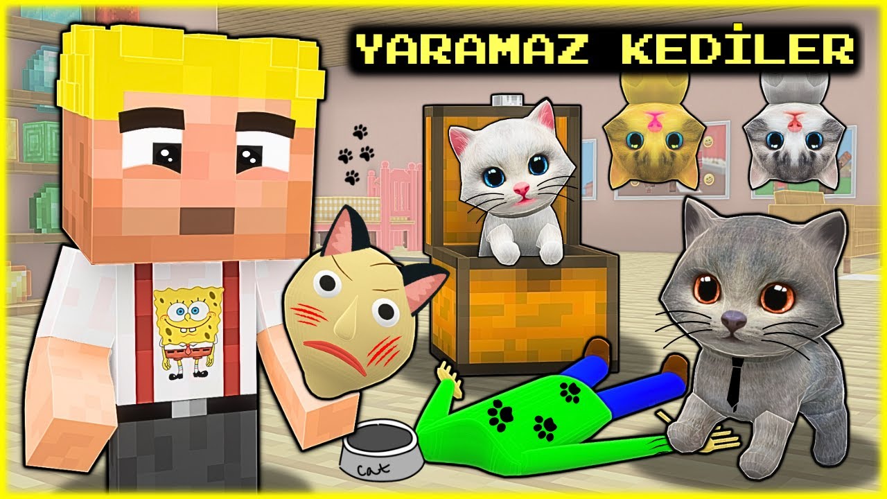 EFEKAN VE KEDİLERİ YARAMAZLIK YAPIYOR! 😂 - Minecraft