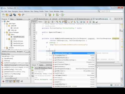 How to create a servlet filter