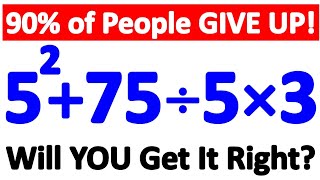 What An Amazing Math Problem That 90% of People FAIL! Can YOU Solve It? 🤔🧠