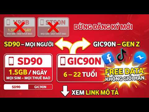 Gói Viettel 90K tháng - SD90 GIC90N ST90N