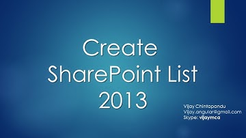 Create custom list in SharePoint 2013