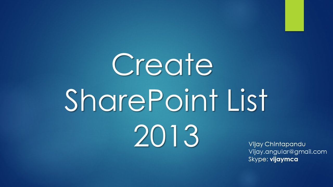 Create custom list in SharePoint 2013 - YouTube