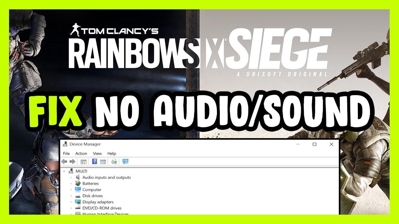 Audio R6 Razer How to FIX Rainbow Six Siege No Audio/Sound Not Working - YouTube