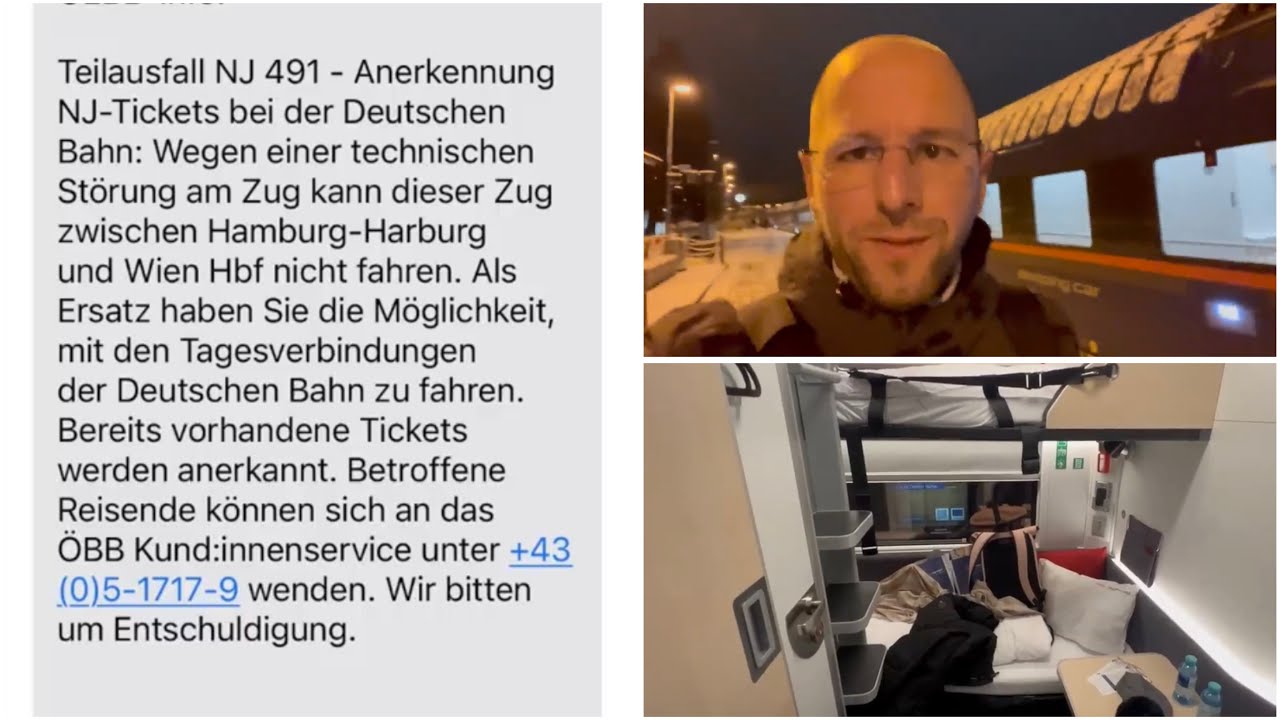 🇩🇪🇦🇹 Fahrt im neuen ÖBB Nightjet endet in der Nacht im kompletten Chaos in Hamburg Harburg