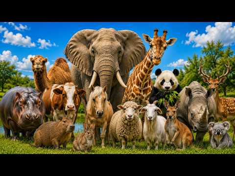 30 Herbivores for Kids | Learn Plant-Eating Animals | Animal Names & Fun Facts