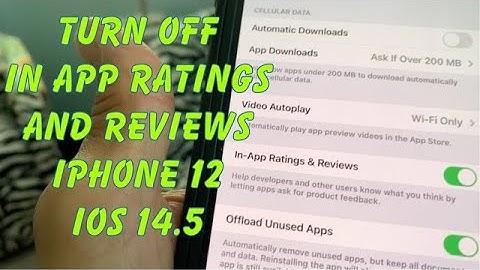 How to turn off In App ratings & Review pop ups on iPhone 12 Pro iOS14