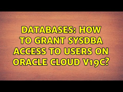 Databases: How to