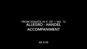 Allegro - Handel - Grade 6 Tuned Percussion - Accompaniment