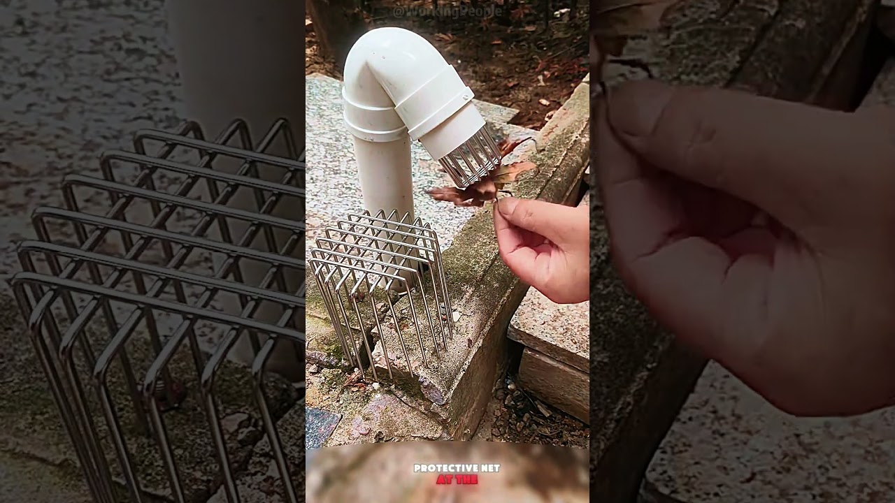 Способ установки защитной сетки на дренажном отверстии 📏🧵🛠️🚿