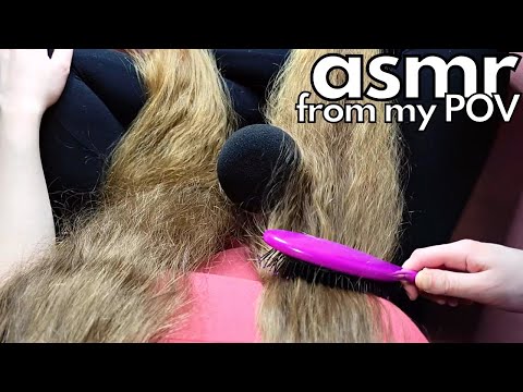 Real Very Long Hair from My POV! ASMR Brushing, Braiding, Oiling, Hair Play on the Microphone - Real Very Long Hair from My POV! ASMR Brushing, Braiding, Oiling, Hair Play on the Microphone