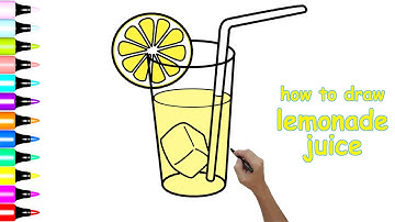 How to Draw Lemonade Juice | Drawing a Lemonade Glass | Follow Along Video Tutorial