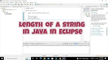 how to find the length of a string in java in eclipse | length of string in eclipse ide