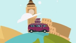 Cartoon Car Traveling The Globe Stock Motion Graphics Cartoon Car Traveling The Globe Stock Motion Graphics
