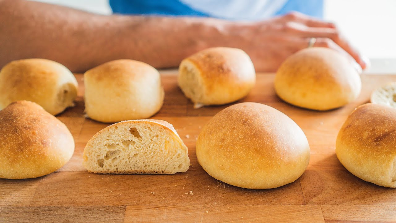 Bułki na zakwasie 🍔 bez drożdży