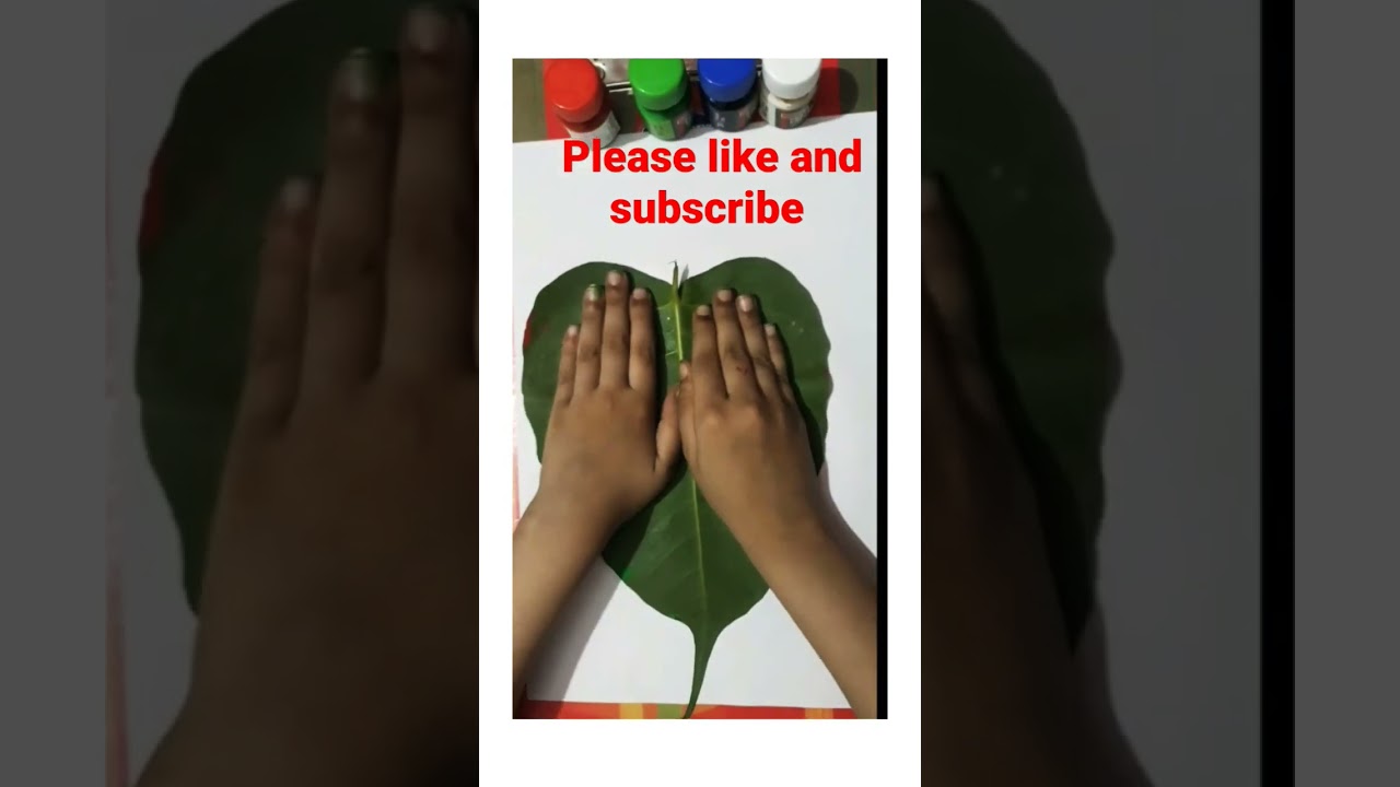 Acrylic colour leaf flag 🇮🇳 painting 