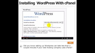 Installing WordPress Automatically Using cPanel