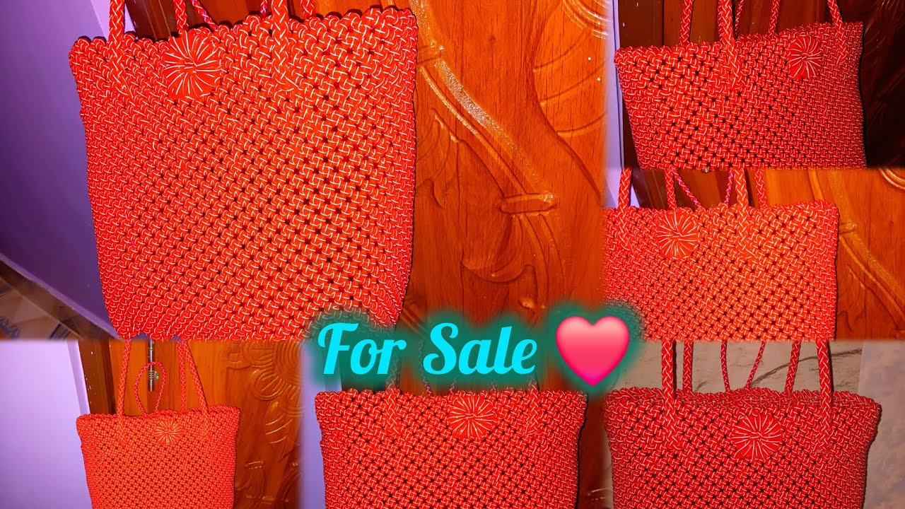 Crosscut Design Plastic Wire Bag || Duel Colour Wire || 