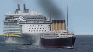 titanic size comparison modern cruise