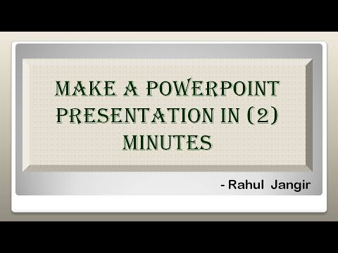 3. How to make a PowerPoint presentation in 2 minutes - YouTube