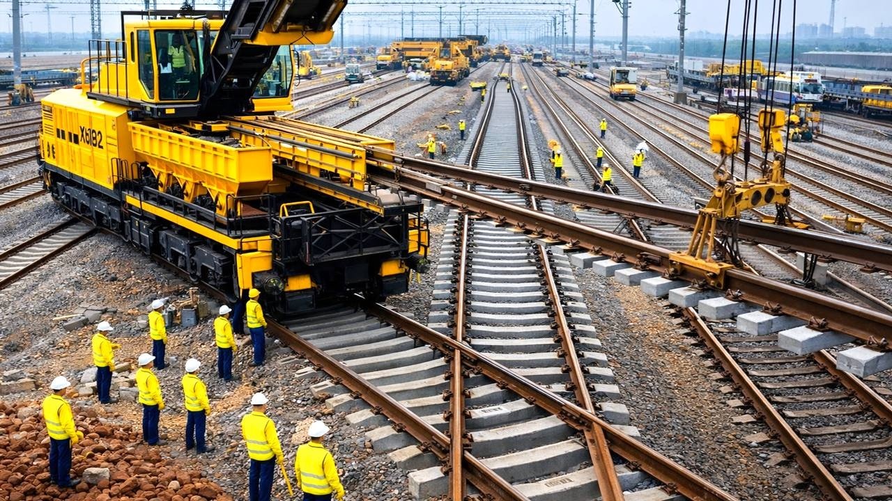 WIE werden MILLIONEN von EISENBAHNSCHIENEN INSTALLIERT | SO werden sie MASSENHAFT VERLEGT