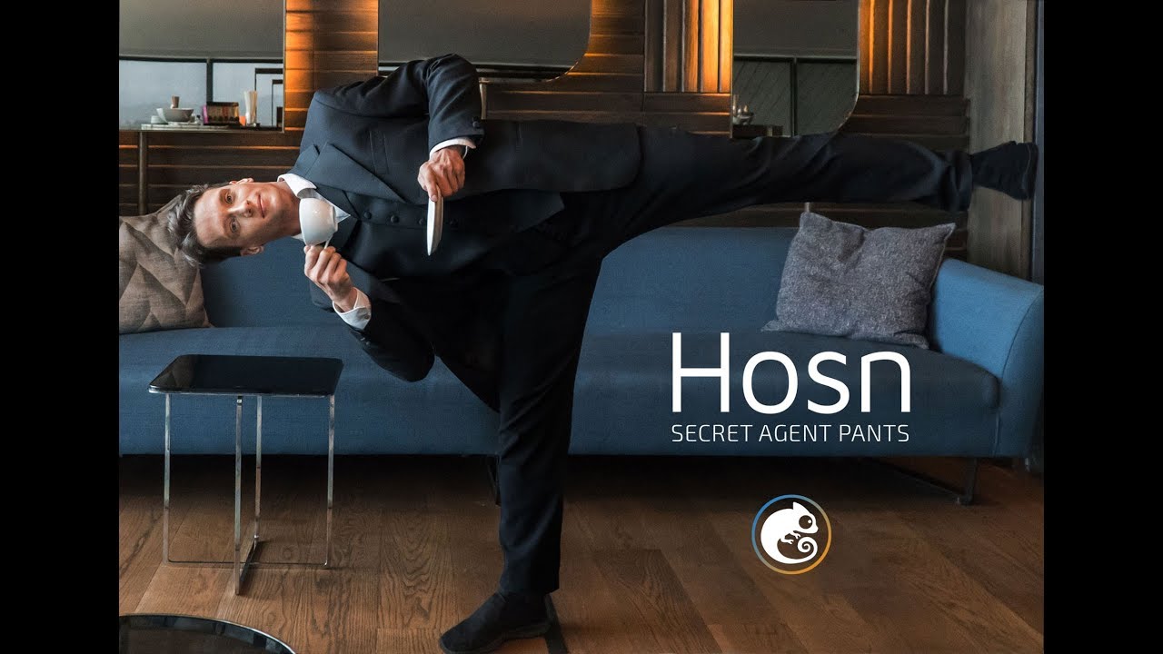 Secret Agent Pants – Hosn.at Stretchy Suit Pants Backdrop Loop