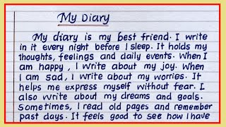 My Diary Paragraph Writing in English