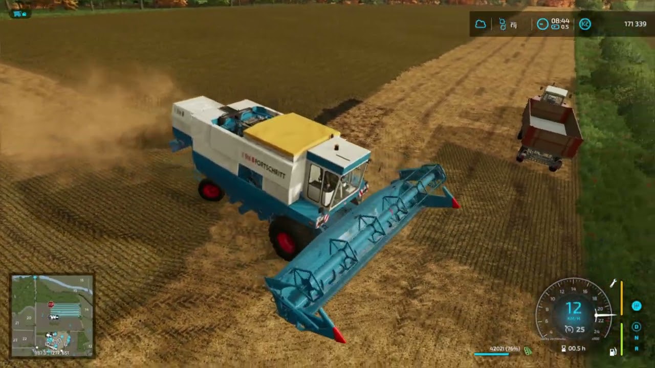 Farming simulator 22 staré stroje #44 sklizeň sóji 