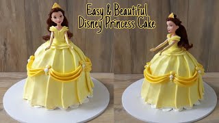 Easy Princess Belle Doll Cake Tutorial for Beginners\/Disney Princess Cake