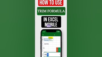 How to Remove Extra space from the Text in Excel Mobile #excel #shortvideo #shorts