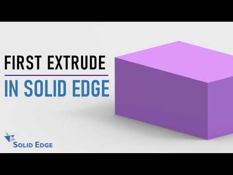 FIRST EXTRUDE IN SOLID EDGE || SOLID EDGE TUTORIAL FOR BEGINNERS || SOLID EDGE COURSE || PART-1