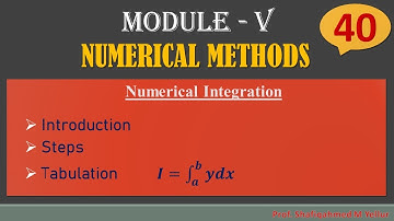 #40 || Numerical Integration ||  Introduction || Steps || Tabulation || Numerical Method|| 18MAT21||