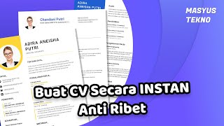 aplikasi web membuat cv lamaran pekerjaan pdf gratis mudah dan cepat