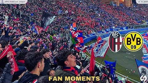 Ultras Bologna Celebrate The Big Wins Against Borussia Dortmund
