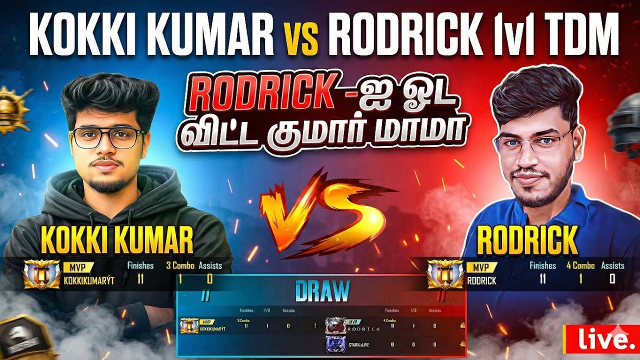 KOKKI KUMAR vs RODRICK 1v1 TDM || PUBG MADAN || madan op || KOKKI KUMAR YT || RODRICK