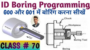 How to make Boring program in CNC turning machine|| Boring program in G00 & G01 Code||Boring program