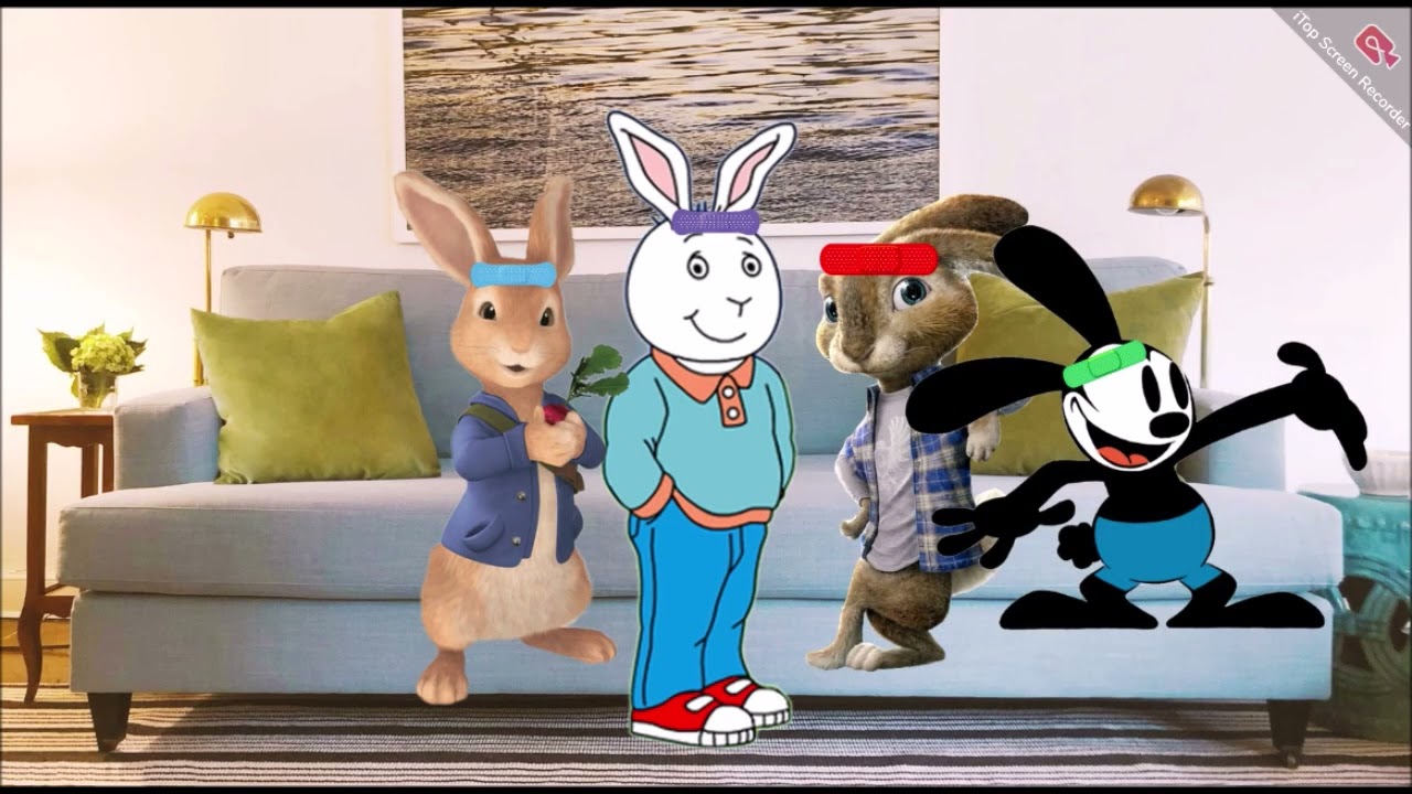 Five Little Rabbits Jumping On The Bed