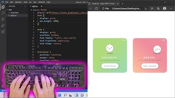 ASMR Programming - Error/Success Flash Notification Card Design Using HTML CSS - No Talking