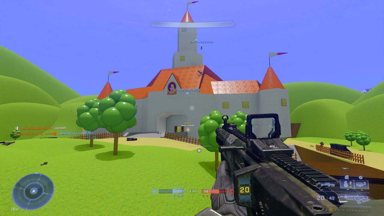 Peach's Castle map in Halo Infinite YouTube