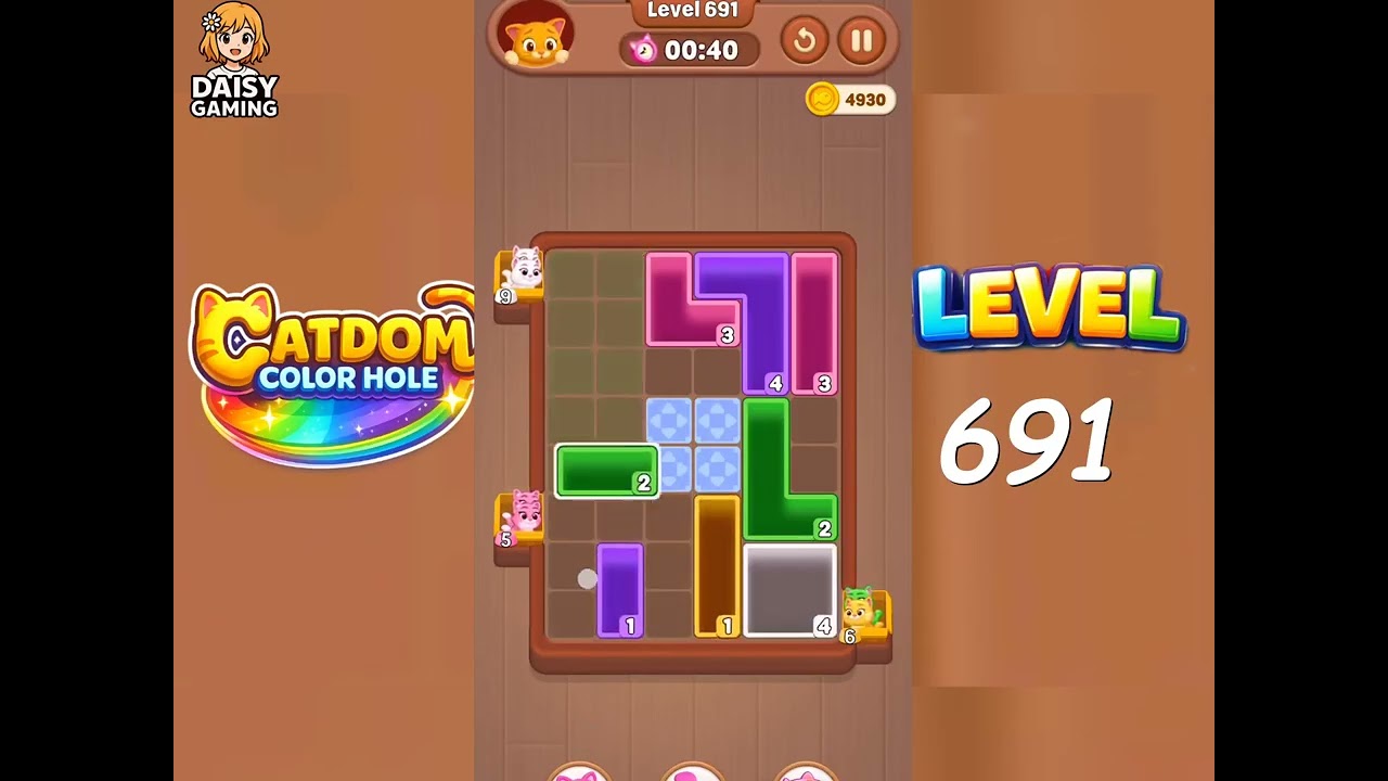Catdom Color Hole Level 691 Walkthrough - YouTube