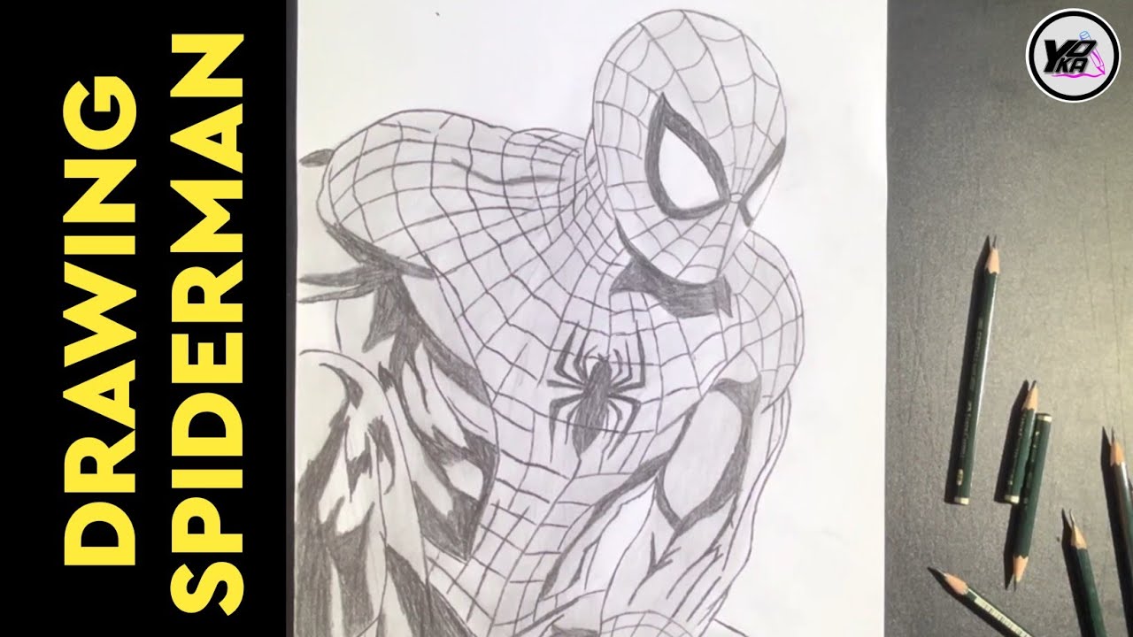 Drawing SPIDERMAN | Drawing Pencil | Drawing Anime & Superhero | Easy Drawing Tutorial