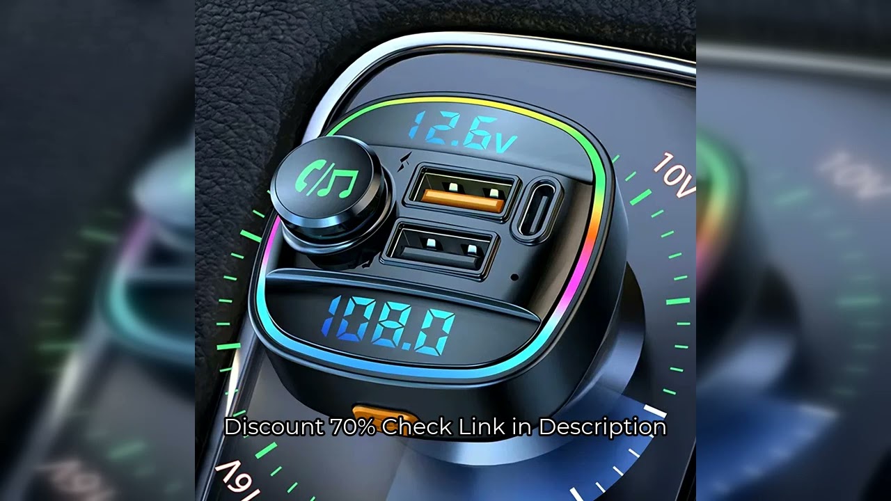 Bluetooth 5.0 FM Transmitter Handsfree Car Radio Modulator MP3 Player With 22.5W USB Super Quick Cha