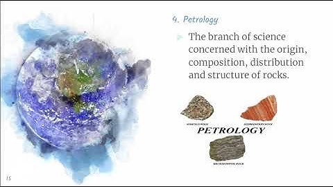 Scope and Subdivisions of Geology