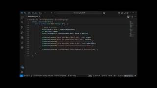 Tugas 1 Pemrograman Berbasis Desktop dengan video dan menampilkan code dan output menggunakan Java