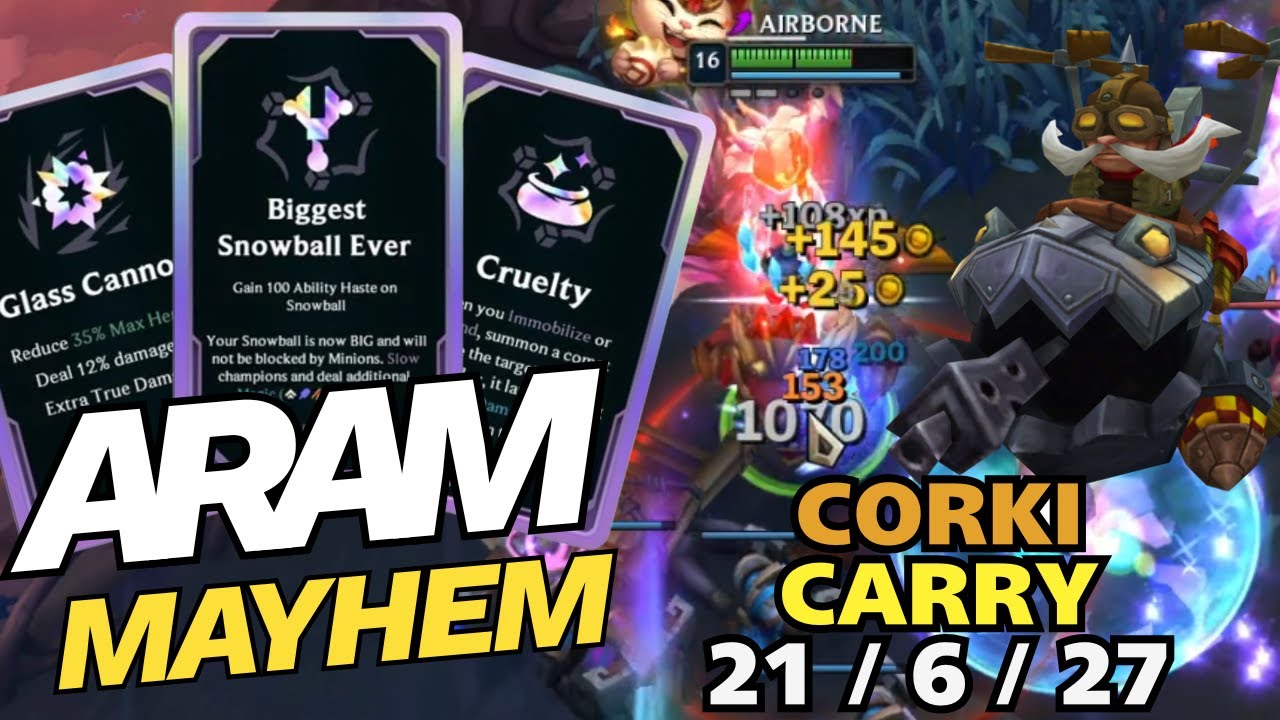 Miss All Your Q's But Still Dominate with Corki! | Aram Mayhem Limited Gameplay