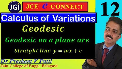 Geodesic on a plane is St. line || Calculus of Variations || 18mat31 || Dr Prashant Patil